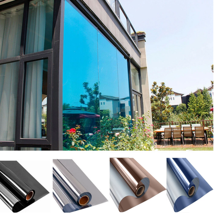 One Way Window Film, Daytime Privacy Heat Control Sun Blocking Anti UV Reflective Mirror Tint Film Glass Window & Door Covering - Image 4