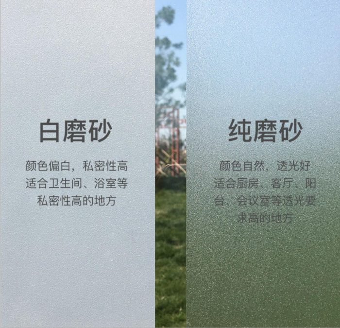 White Frosted Window Film glass sticker Decorative Glass Film for Office Home - Image 11