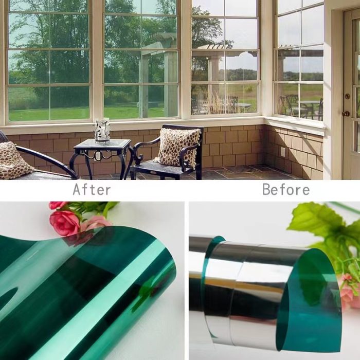 Reflective Film Green silver Heat Control film One Way film Window Film Privacy Glass window film