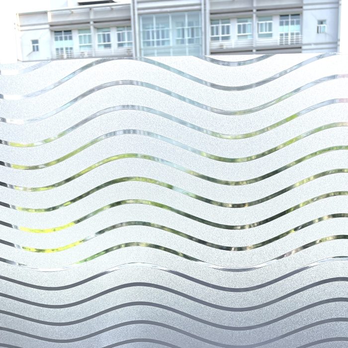 3D Window Film Wave design Privacy Window Film Self-adhesive Decorative Glass Film D502