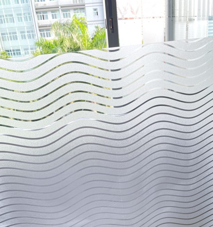 3D Window Film Wave design Privacy Window Film Self-adhesive Decorative Glass Film D502 - Image 9