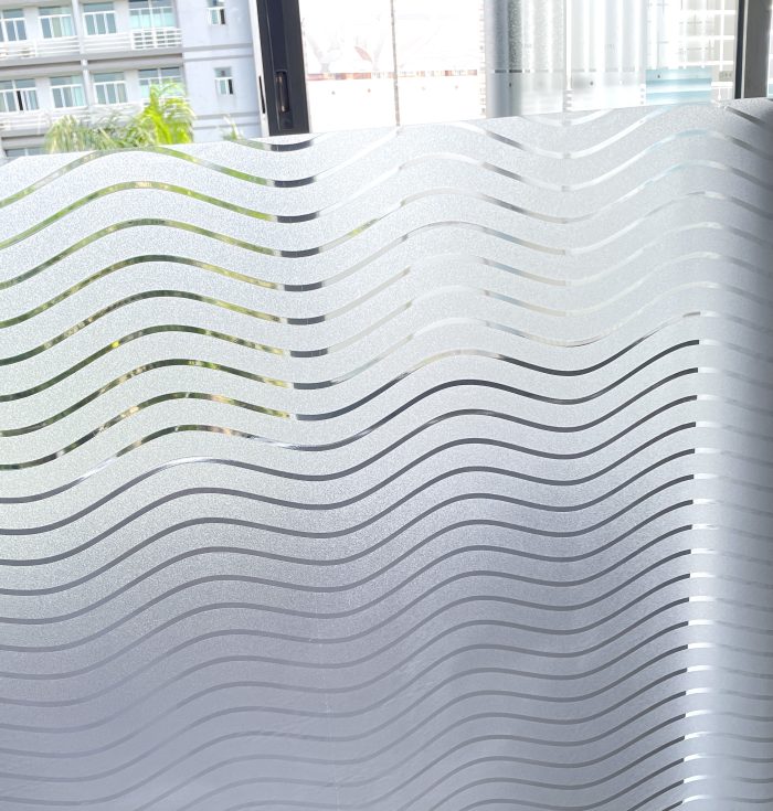 3D Window Film Wave design Privacy Window Film Self-adhesive Decorative Glass Film D502 - Image 7