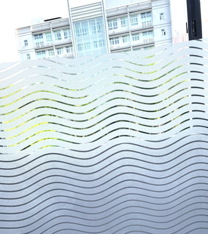 3D Window Film Wave design Privacy Window Film Self-adhesive Decorative Glass Film D502 - Image 8