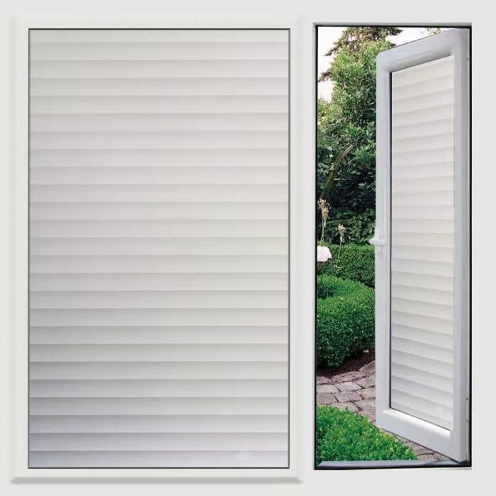 Frosted privacy glass film Louver pattern for Office Home S017 - Image 8