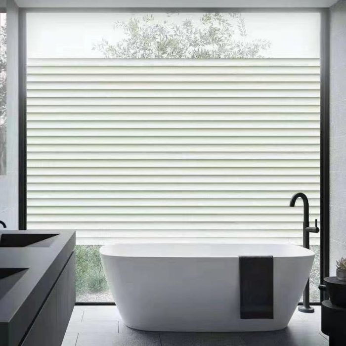 Frosted privacy glass film Louver pattern for Office Home S017 - Image 3