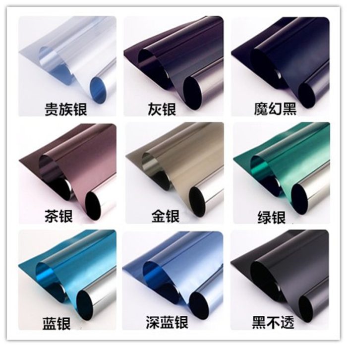 Black silver One Way Reflective Window Film Heat Control Decorative Glass Vinyl Solar film Protection Window Tint film - Image 10