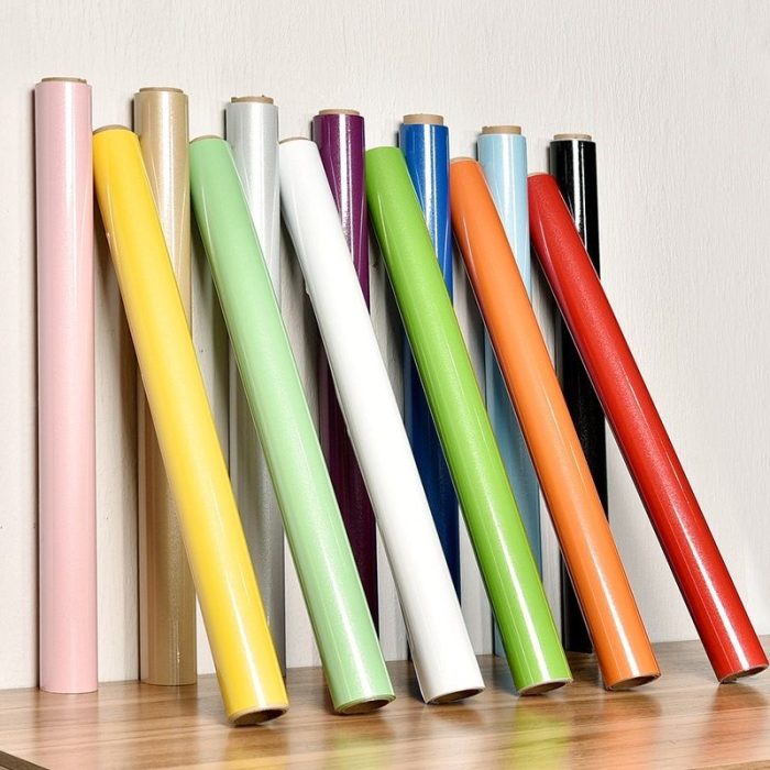 Glitter Film Paint Wallpaper Cabinet Furniture Stickers Solid Color Wall Stickers Waterproof - Image 10
