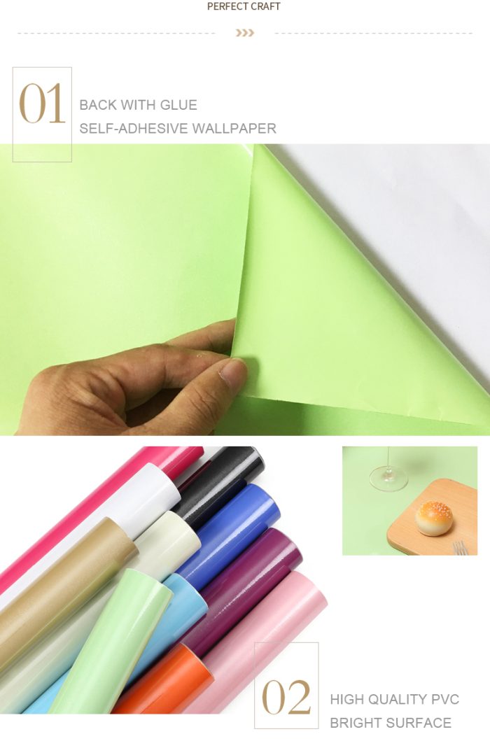 Glitter Film Paint Wallpaper Cabinet Furniture Stickers Solid Color Wall Stickers Waterproof - Image 18