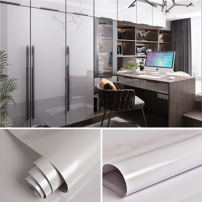 Glitter Film Paint Wallpaper Cabinet Furniture Stickers Solid Color Wall Stickers Waterproof - Image 15