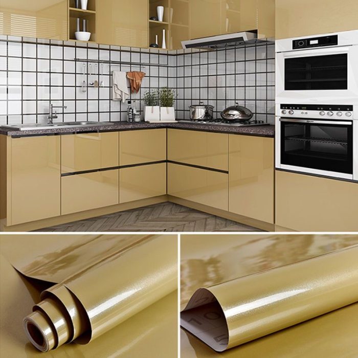 Glitter Film Paint Wallpaper Cabinet Furniture Stickers Solid Color Wall Stickers Waterproof - Image 16
