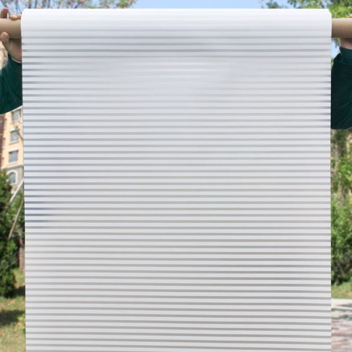 Middle Line design Matte Frosted Decorative Window Film Privacy Self Adhesive Glass Film E0074 - Image 5