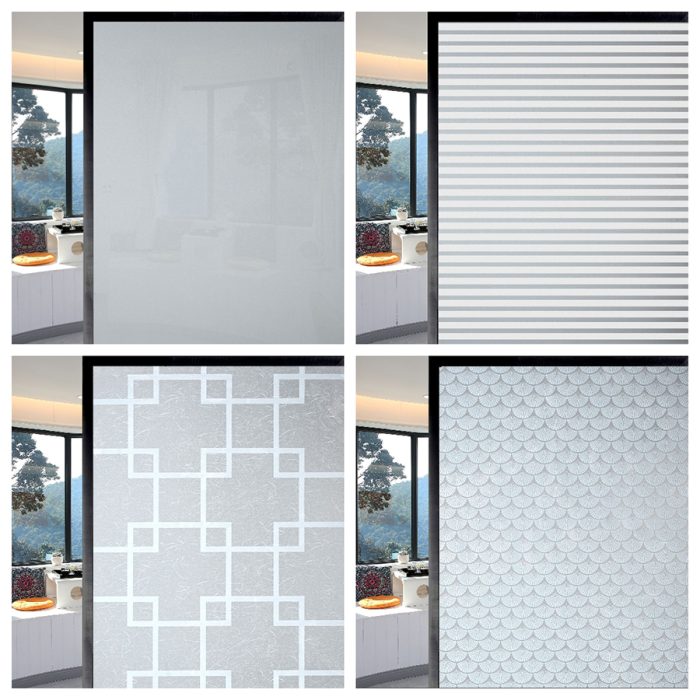 Middle Line design Matte Frosted Decorative Window Film Privacy Self Adhesive Glass Film E0074 - Image 10