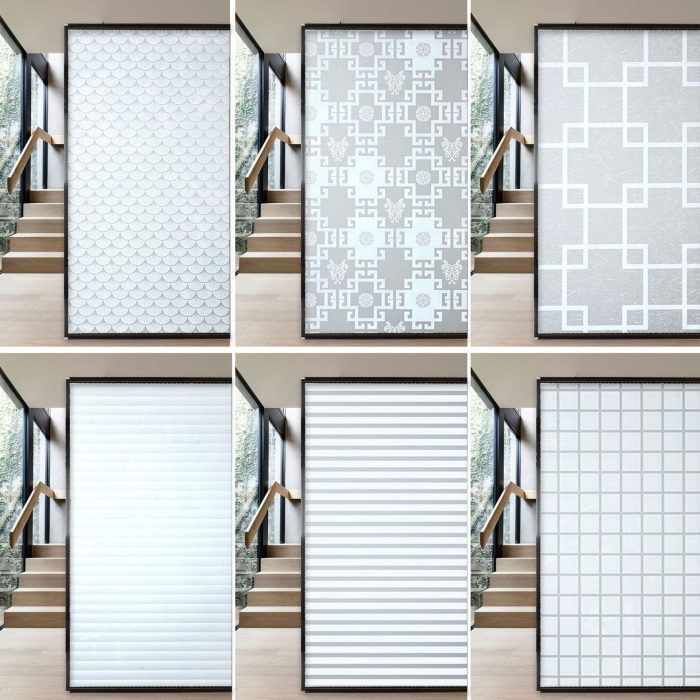 Big box Matte Frosted Decorative Window Film Self-Adhesive Privacy Film for Home Office S003 - Image 4
