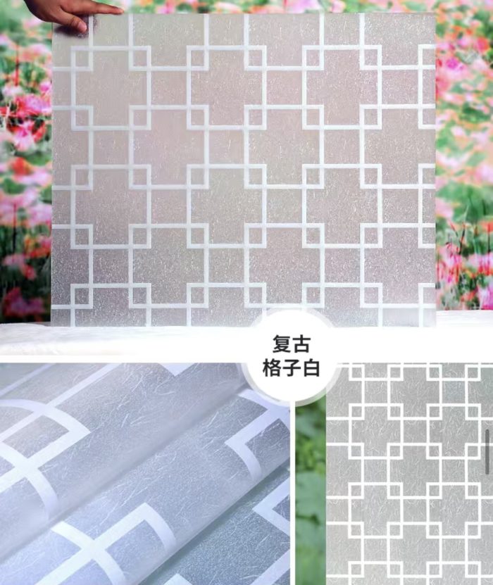 Frosted Decorative Window Film Privacy Glass film Vinyl Self-adhesive Film S008 - Image 5