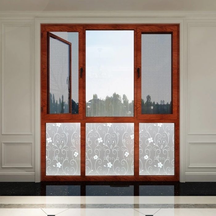 Matte Frosted Flowers Decorative Window Film Privacy Vinyl Self-adhesive Glass Film S041 - Image 7